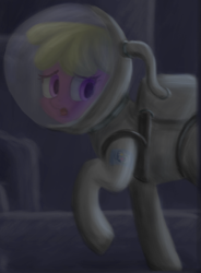 Size: 954x1299 | Tagged: safe, artist:tkuroneko, imported from derpibooru, cherry berry, pony, /mlp/, astronaut, cropped, female, helmet, mare, solo, spacesuit
