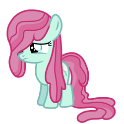 Size: 768x768 | Tagged: safe, artist:superiorwarrior, imported from derpibooru, bubblegum brush, earth pony, pony, crusaders of the lost mark, brush, cutie mark, female, filly, frown, long hair, long mane, long tail, sad, simple background, transparent background, vector, worried