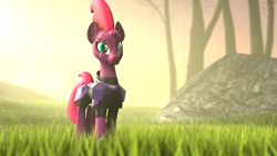 Size: 920x518 | Tagged: safe, artist:mar4s, imported from derpibooru, tempest shadow, pony, unicorn, 3d, armor, broken horn, eye scar, female, hooves, horn, looking at you, mare, scar, solo, source filmmaker, tail