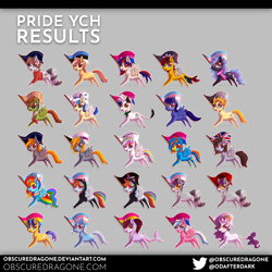 Size: 3820x3820 | Tagged: safe, artist:obscuredragone, imported from derpibooru, rainbow dash, trixie, twilight sparkle, oc, oc:altius volantis, oc:cadenza heartsong, oc:chasing dawn, oc:hrmnpfg, oc:thorinair, oc:violin melody, alicorn, earth pony, hybrid, original species, pegasus, pony, raccoon, raccoon pony, shark, shark pony, unicorn, alicorn oc, bi, bisexual pride flag, chibi, commission, cute, estonia, estonian flag, female, flag, gay, gray background, great britain, hetero, high res, hong kong, horn, leonine tail, lesbian, looking at you, lunar republic, male, mare, new lunar republic, pansexual pride flag, pride, pride flag, sheet, shipping, simple background, spread wings, stallion, trans trixie, transgender, transgender pride flag, twixie, union jack, wings, ych result