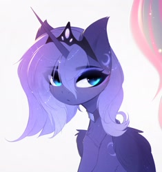 Size: 1924x2048 | Tagged: safe, artist:magnaluna, imported from derpibooru, princess luna, alicorn, pony, crown, jewelry, looking at you, regalia, solo focus