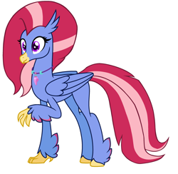 Size: 2728x2664 | Tagged: safe, artist:peregrinstaraptor, imported from derpibooru, oc, oc only, oc:wind surge, classical hippogriff, hippogriff, female, simple background, solo, white background