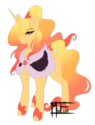 Size: 2176x2856 | Tagged: safe, artist:minelvi, imported from derpibooru, oc, oc only, oc:sun shard, pony, unicorn, clothes, ear fluff, eyelashes, horn, signature, simple background, solo, transparent background, unicorn oc