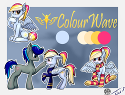 Size: 4200x3200 | Tagged: safe, alternate version, artist:colourwave, imported from derpibooru, oc, oc only, oc:colourwave, pegasus, pony, unicorn, absurd resolution, ahegao, blushing, boop, clothes, collage, color scheme, cute, cutie mark, female, flight suit, floppy ears, frog (hoof), grin, high res, horn, looking at you, mare, not rainbow dash, ocbetes, open mouth, pegasus oc, ponytail, reference sheet, scarf, signature, sitting, smiling, socks, spread wings, sticker, stockings, thigh highs, thinking, thonk, tongue out, underhoof, unicorn oc, uniform, wings