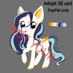 Size: 1080x1080 | Tagged: safe, artist:sugar lollipop, imported from derpibooru, oc, pegasus, adoptable, colored, colored hooves, colored wings, cute, digital art, female, females only, happy, looking at you, open mouth, paypal, pegasus oc, reference, reference sheet, selling, simple background, smiling, smiling at you, wings