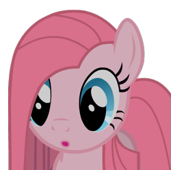 Size: 515x510 | Tagged: safe, artist:camtwo, artist:camtwosix, derpibooru exclusive, imported from derpibooru, pinkie pie, pony, :o, cute, cuteamena, open mouth, pinkamena diane pie, puppet, puppet rig, reaction image, simple background, solo, transparent background, vector