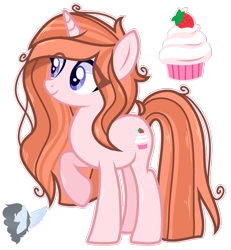 Size: 1388x1500 | Tagged: safe, artist:skyfallfrost, imported from derpibooru, oc, oc only, oc:strawberry delight, pony, unicorn, female, mare, raised hoof, simple background, solo, transparent background