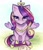 Size: 1227x1433 | Tagged: safe, artist:sombershadows, imported from derpibooru, princess cadance, alicorn, pony, chibi, cute, cutedance, female, floating wings, jewelry, looking at you, looking up, looking up at you, mare, regalia, sitting, solo, wings