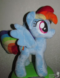 Size: 1024x1319 | Tagged: safe, artist:allunacraft, imported from derpibooru, rainbow dash, pony, irl, photo, plushie, solo