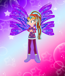 Size: 734x853 | Tagged: safe, artist:magical-mama, artist:selenaede, artist:user15432, imported from derpibooru, fairy, human, hylian, equestria girls, alternate hairstyle, barely eqg related, base used, boots, clothes, colored wings, crossover, crown, crystal sirenix, dress, ear piercing, earring, equestria girls style, equestria girls-ified, fairy wings, fairyized, gradient wings, high heel boots, high heels, jewelry, long hair, nintendo, piercing, ponytail, princess zelda, purple dress, purple wings, rainbow s.r.l, regalia, shoes, sirenix, solo, sparkly wings, the legend of zelda, the legend of zelda: twilight princess, wings, winx, winx club, winxified
