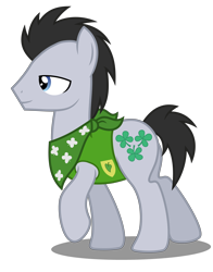 Size: 5500x7000 | Tagged: safe, artist:mundschenk85, imported from derpibooru, lucky clover, earth pony, pony, absurd resolution, bandana, male, plant team, show accurate, simple background, solo, stallion, transparent background, vector