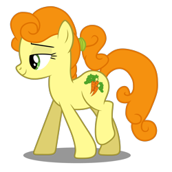 Size: 5000x5000 | Tagged: safe, artist:mundschenk85, imported from derpibooru, carrot top, golden harvest, earth pony, pony, absurd resolution, background pony, female, lidded eyes, mare, ponytail, show accurate, simple background, solo, transparent background, vector