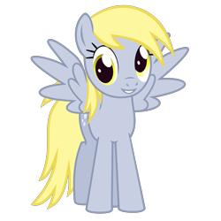 Size: 2500x2500 | Tagged: safe, artist:the smiling pony, imported from derpibooru, derpy hooves, pegasus, pony, .svg available, female, looking at you, mare, simple background, smiling, solo, spread wings, svg, transparent background, vector, wings