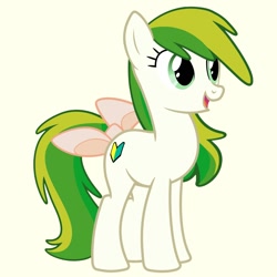 Size: 1200x1200 | Tagged: artist needed, safe, imported from derpibooru, oc, oc only, oc:iipony, earth pony, pony, bow, earth pony oc, female, mare, mascot, open mouth, solo, vector