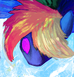 Size: 1000x1041 | Tagged: safe, artist:iridescentadopt, imported from derpibooru, rainbow dash, pegasus, pony, abstract, female, solo