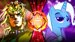 Size: 1280x720 | Tagged: safe, artist:slurptwerp, imported from derpibooru, trixie, crossover, death battle, dio brando, exploitable meme, jojo's bizarre adventure, meme