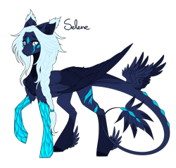 Size: 1572x1494 | Tagged: safe, artist:minelvi, imported from derpibooru, oc, oc only, oc:selene, hybrid, pony, butt wings, feathered fetlocks, leonine tail, raised hoof, solo, wings