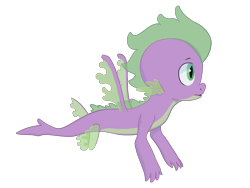 Size: 2800x2100 | Tagged: safe, anonymous artist, imported from derpibooru, spike, dragon, sea dragon, digital art, fins, male, solo, species swap, spike the seadragon