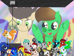 Size: 2048x1556 | Tagged: safe, artist:dyonys, imported from derpibooru, daring do, princess luna, oc, oc:angelo, oc:ciel, oc:delly, oc:dorm pony, oc:fridis, oc:froster dune, oc:graceful motion, oc:kafr, oc:lucky brush, oc:marty (vlník), oc:maya yamato, oc:night chaser, oc:nik, oc:northern cross, oc:objector, oc:rapid disassembly, oc:red saber, oc:shakedown, oc:tanner, oc:tiny ember, alicorn, bat pony, bird, dog, dragon, earth pony, fox, jackal, pegasus, pigeon, shiba inu, unicorn, zebra, angry, claw machine, excited, female, freckles, luckychaser, male, mare, plushie, scar, stallion, yamangelo