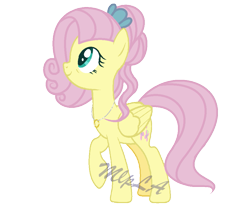 Size: 957x820 | Tagged: safe, artist:sliverfoxmoon, imported from derpibooru, fluttershy, pegasus, pony, alternate hairstyle, female, jewelry, mare, necklace, simple background, solo, transparent background, watermark