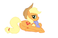 Size: 1300x840 | Tagged: safe, artist:epulson, imported from derpibooru, applejack, earth pony, pony, butt, female, mare, plot, simple background, solo, tail, white background