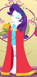 Size: 262x538 | Tagged: safe, imported from derpibooru, screencap, rarity, a photo booth story, eqg summertime shorts, equestria girls, clothes, cropped, crown, fall formal outfits, jewelry, regalia, robe, solo focus
