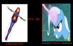 Size: 1078x686 | Tagged: safe, artist:oddonehere, imported from derpibooru, trixie, crossover, meme, starfire, teen titans, wrong aspect ratio