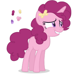 Size: 1000x1000 | Tagged: safe, artist:magicuniclaws, imported from derpibooru, oc, oc only, pony, unicorn, female, magical lesbian spawn, offspring, parent:pinkie pie, parent:sugar belle, parents:sugarpie, simple background, solo, teenager, transparent background