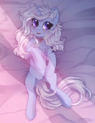 Size: 2524x3268 | Tagged: safe, artist:vird-gi, artist:whiteliar, imported from derpibooru, oc, oc only, oc:eula phi, pony, unicorn, chest fluff, collaboration, collar, ear fluff, smiling, solo