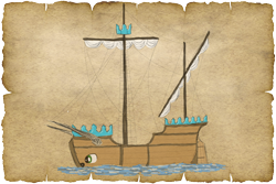 Size: 1500x1000 | Tagged: safe, alternate version, artist:malte279, imported from derpibooru, tails of equestria, cog, crystal, lore, no pony, pen and paper rpg, sails, sailship, ship, vehicle