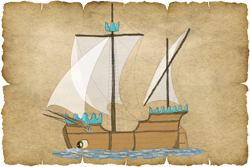 Size: 1024x683 | Tagged: safe, alternate version, artist:malte279, imported from derpibooru, tails of equestria, cog, crystal, lore, no pony, pen and paper rpg, sails, sailship, ship, vehicle