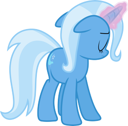 Size: 3042x3000 | Tagged: source needed, safe, artist:jeatz-axl, imported from derpibooru, trixie, pony, unicorn, eyes closed, female, glowing horn, horn, magic, magic aura, mare, sad, simple background, solo, telekinesis, transparent background, vector