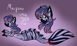 Size: 700x414 | Tagged: safe, imported from derpibooru, oc, oc only, hybrid, merpony, pony, zebra, adoptable, oc design, reference sheet, solo