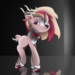 Size: 7777x7777 | Tagged: safe, artist:lincolnbrewsterfan, derpibooru exclusive, imported from derpibooru, oc, oc only, oc:despondent, deer, my little pony: the movie, .svg available, absurd resolution, album cover, antlers, cute, dark, deer oc, despondency, gradient background, highlights, inkscape, inspired by a song, light, movie accurate, no base, princewhateverer, reflection, remake, sad, sadorable, simple background, song, song reference, spectacles, vector