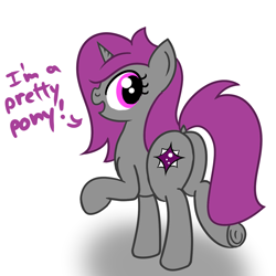 Size: 1200x1200 | Tagged: safe, artist:dafiltafish, imported from derpibooru, oc, oc only, oc:stardust, pony, unicorn, butt, plot, simple background, solo, text, white background