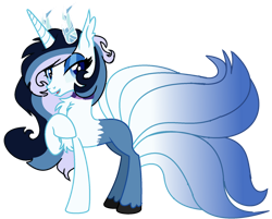 Size: 1280x1031 | Tagged: safe, artist:princess-kitsune-tsu, artist:venomous-cookietwt, imported from derpibooru, oc, oc only, base used, female, interspecies offspring, magical gay spawn, offspring, parent:discord, parent:shining armor, parents:shiningcord, simple background, solo, transparent background