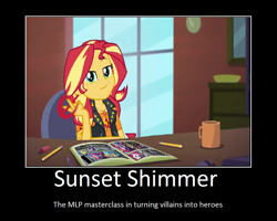 Size: 1075x860 | Tagged: safe, artist:thejboy88, edit, edited screencap, editor:applejackfan204, imported from derpibooru, screencap, sunset shimmer, equestria girls, equestria girls series, super squad goals, motivational poster