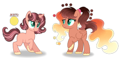 Size: 4504x2240 | Tagged: safe, artist:purplepotato04, imported from derpibooru, oc, oc only, pegasus, pony, unicorn, female, half-siblings, mare, offspring, parent:big macintosh, parent:princess luna, parent:twilight sparkle, parents:lunamac, parents:twimac, simple background, transparent background