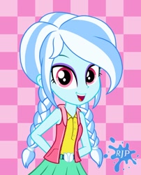 Size: 850x1050 | Tagged: safe, artist:rjp.rammy, imported from derpibooru, oc, oc only, oc:white tulip, equestria girls, clothes, female, shirt, skirt, solo, vest