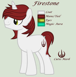 Size: 1280x1309 | Tagged: safe, artist:lominicinfinity, imported from derpibooru, oc, oc only, oc:firestone, pony, unicorn, male, simple background, solo, stallion