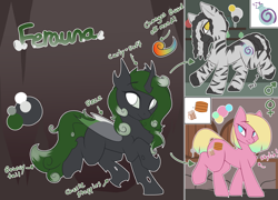 Size: 4325x3114 | Tagged: safe, artist:beardie, imported from derpibooru, oc, oc only, changeling, earth pony, pony, zebra, commission, green changeling