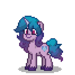 Size: 400x400 | Tagged: safe, imported from derpibooru, izzy moonbow, pony, unicorn, pony town, spoiler:g5, female, g5, izzy, mare, simple background, solo, transparent background