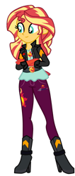 Size: 777x1833 | Tagged: safe, artist:gmaplay, imported from derpibooru, sunset shimmer, equestria girls, boots, clothes, energy drink, formula 1, gloves, motorcross, racing suit, red bull, shoes, simple background, solo, transparent background