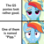 Size: 1200x1200 | Tagged: safe, imported from derpibooru, rainbow dash, pegasus, pony, fallout equestria, read it and weep, spoiler:g5, female, g5, implied littlepip, implied pipp, implied pipp petals, meme, realization, solo, teeth, uh oh