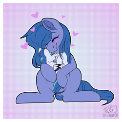 Size: 2000x2000 | Tagged: safe, artist:dreamy, artist:lionbun, artist:littledreamycat, imported from derpibooru, oc, oc:jewel blue, oc:shadow blue, earth pony, pegasus, cute, female, filly, foal, happy, love, mare, mother and child, mother and daughter, patreon, patreon reward