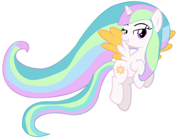 Size: 9736x7600 | Tagged: safe, artist:laszlvfx, imported from derpibooru, princess celestia, pony, absurd resolution, alternate design, smallestia, solo, vector