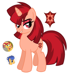 Size: 947x991 | Tagged: safe, artist:madlilon2051, imported from derpibooru, flash sentry, sunset shimmer, oc, female, flashimmer, male, offspring, parent:flash sentry, parent:sunset shimmer, parents:flashimmer, shipping, straight