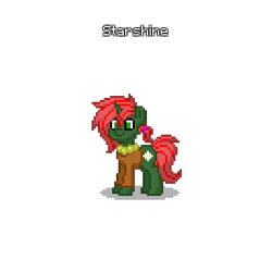 Size: 400x400 | Tagged: safe, imported from derpibooru, oc, oc only, oc:starshine, pony, unicorn, pony town, clothes, female, horn, pixel art, simple background, solo, transparent background, unicorn oc