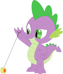 Size: 3033x3557 | Tagged: safe, artist:porygon2z, imported from derpibooru, spike, dragon, male, simple background, solo, transparent background, vector, yo-yo