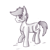 Size: 2048x2048 | Tagged: safe, artist:ledwine glass, artist:lewdielewd, imported from derpibooru, oc, oc only, oc:blue quill, earth pony, pony, male, monochrome, quill pen, solo, stallion